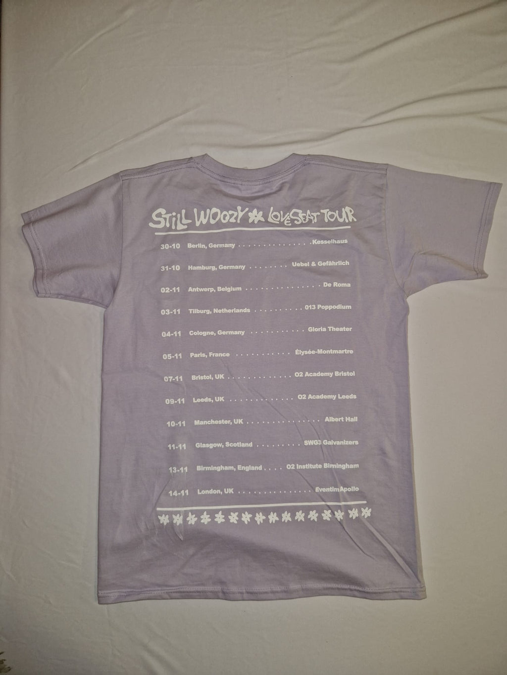 Lilac Graphic T-Shirt – “Still Woozy Love Seat Tour” Print
