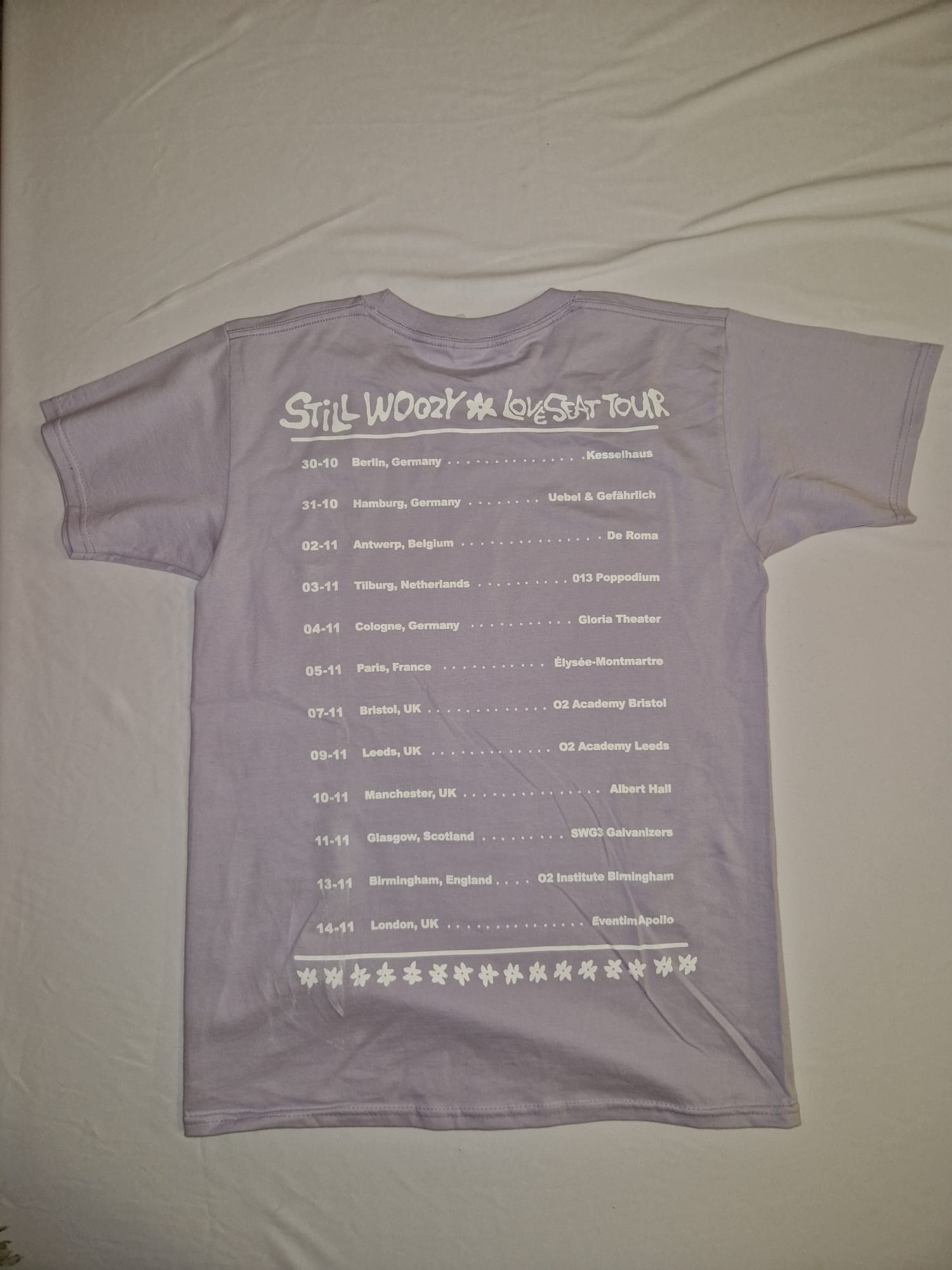 Lilac Graphic T-Shirt – “Still Woozy Love Seat Tour” Print