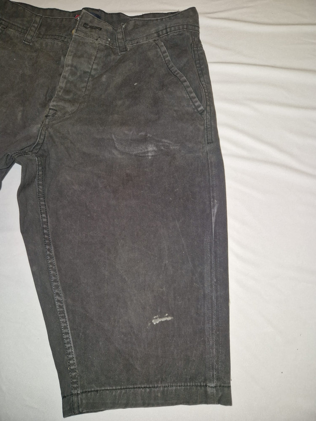 Kangol Vintage Wash Denim Shorts – Faded Black/Grey