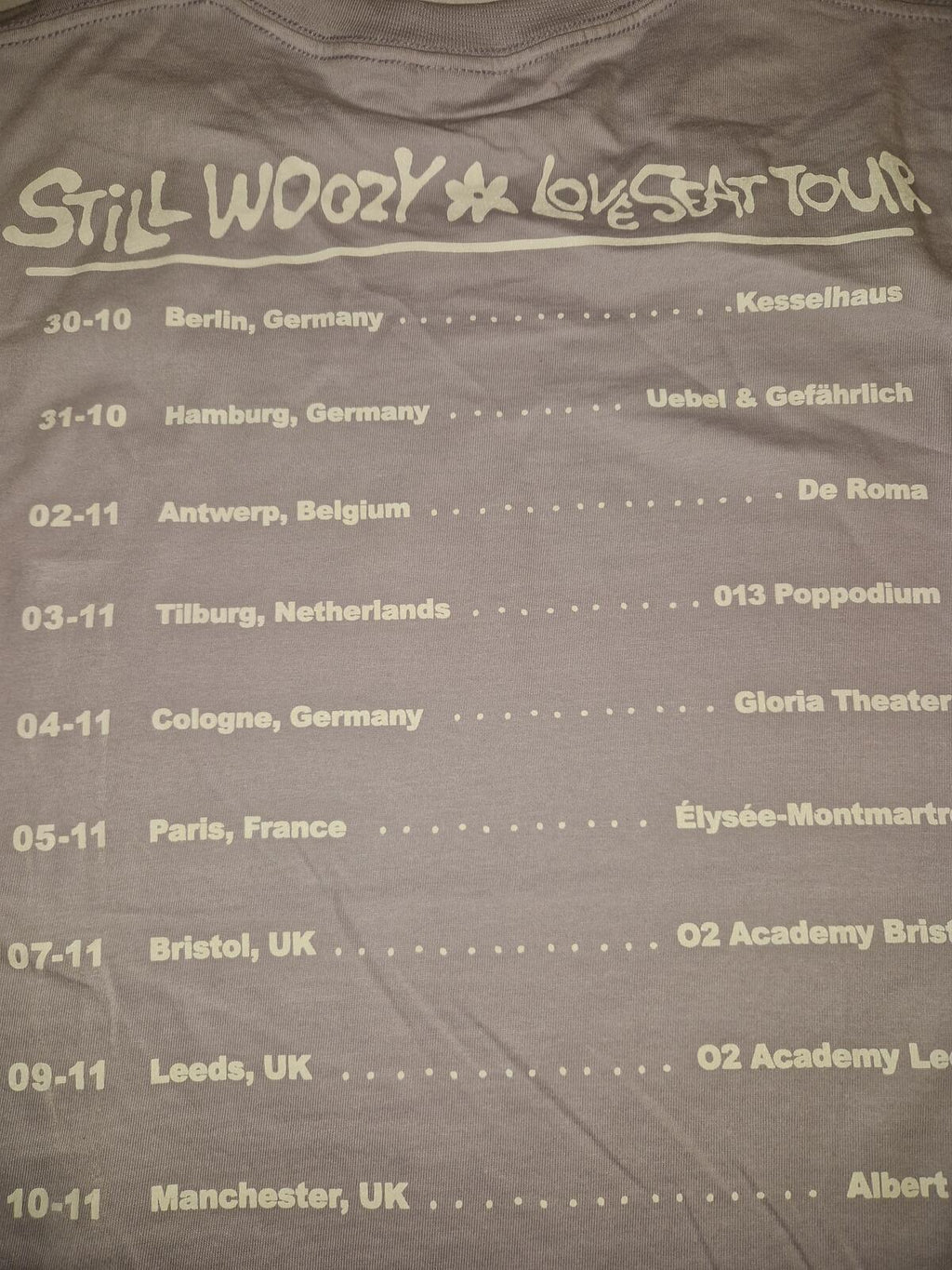 Still Woozy Love Seat Tour Graphic T-Shirt