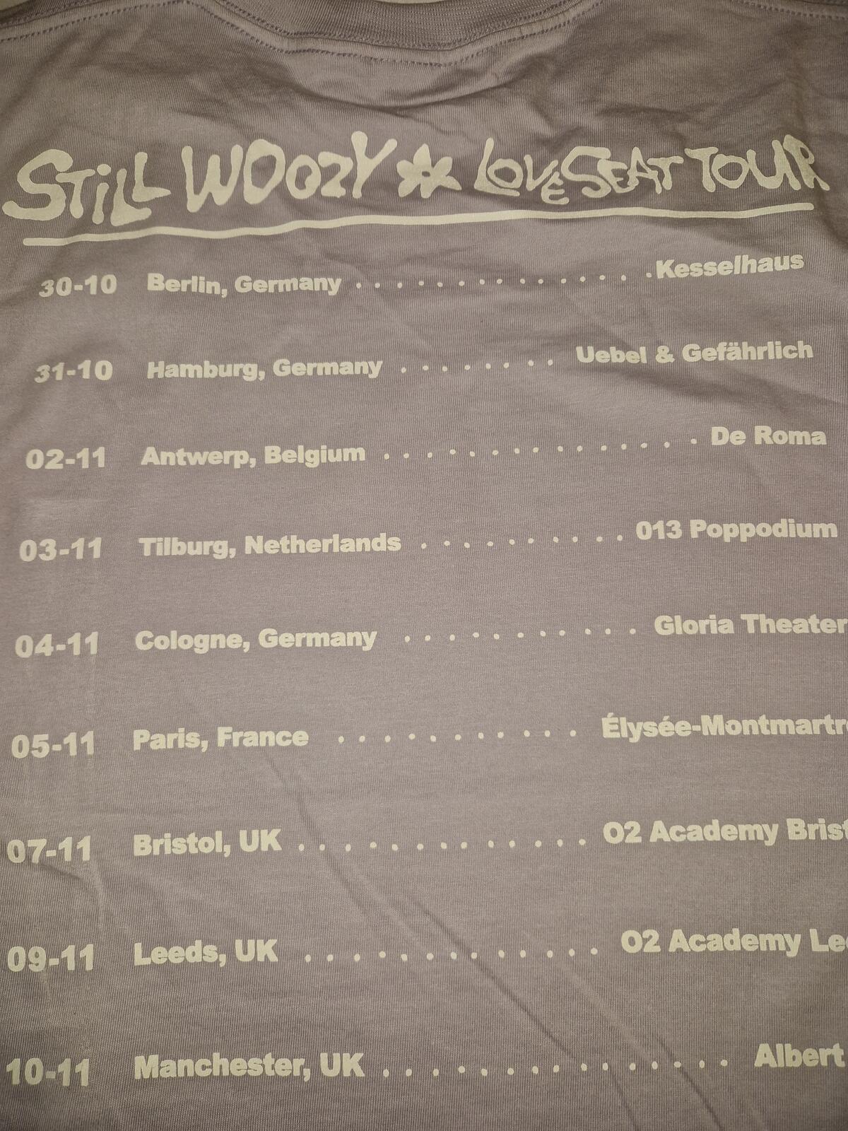 Still Woozy Love Seat Tour Graphic T-Shirt