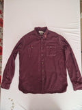 Men's Long Sleeve Button-Up Shirt Burgundy