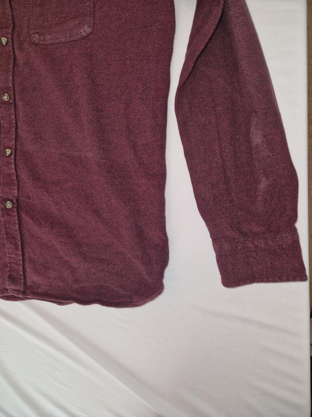 Men's Long Sleeve Button-Up Shirt Burgundy