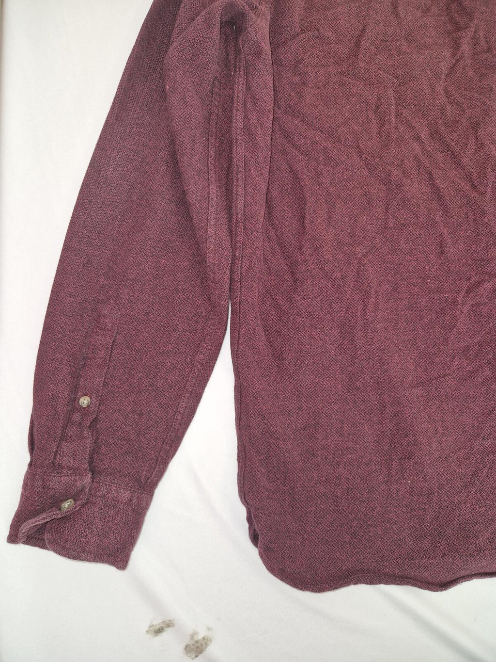 Men's Long Sleeve Button-Up Shirt Burgundy