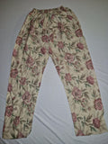 Floral Patterned Lightweight Cotton Trousers