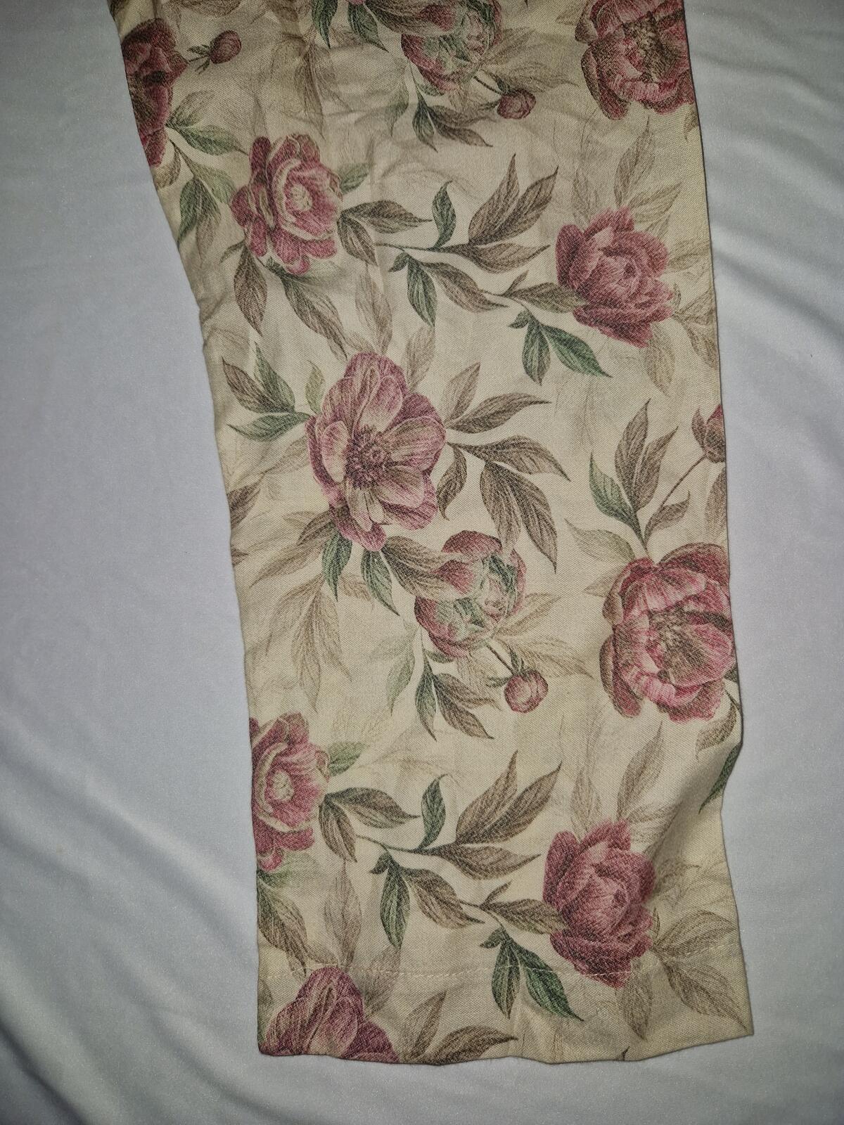 Floral Patterned Lightweight Cotton Trousers