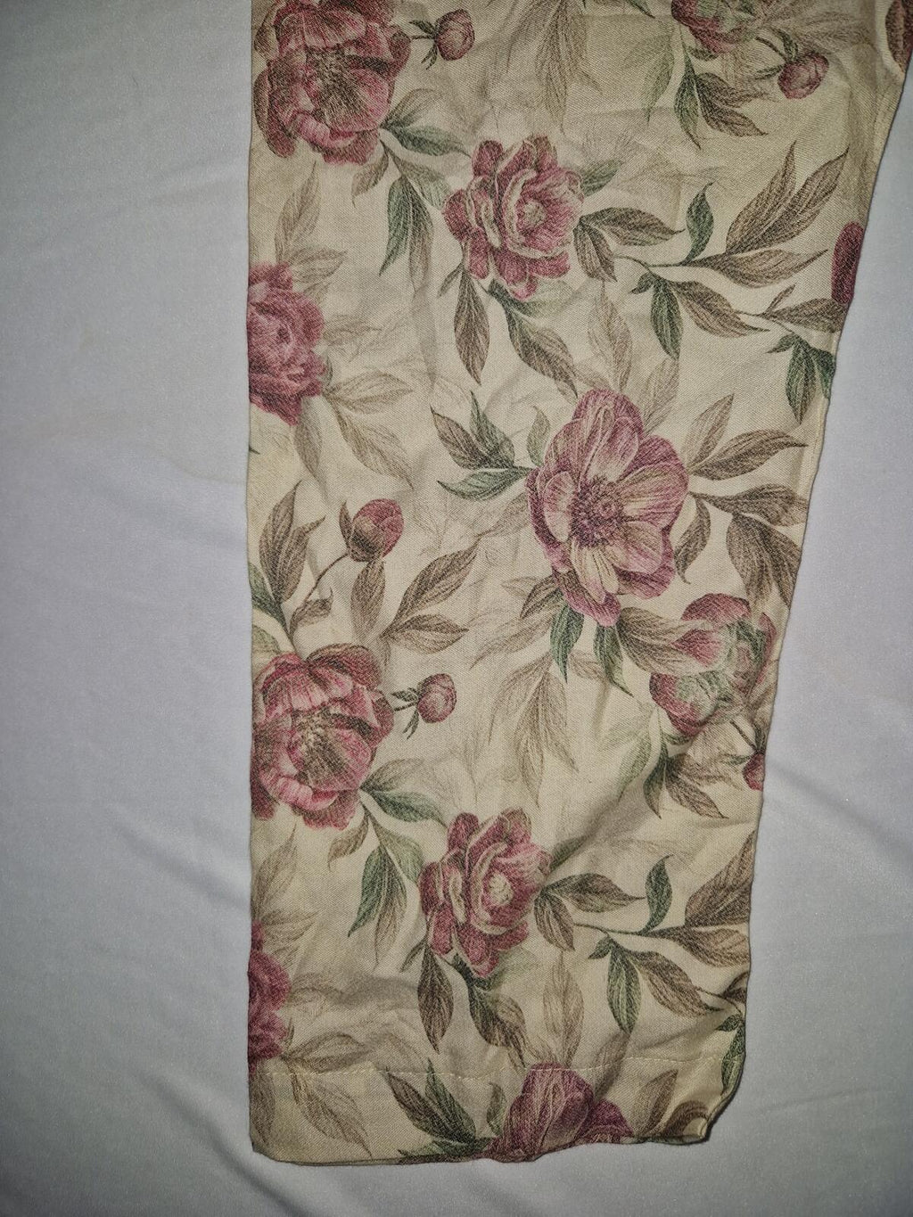 Floral Patterned Lightweight Cotton Trousers