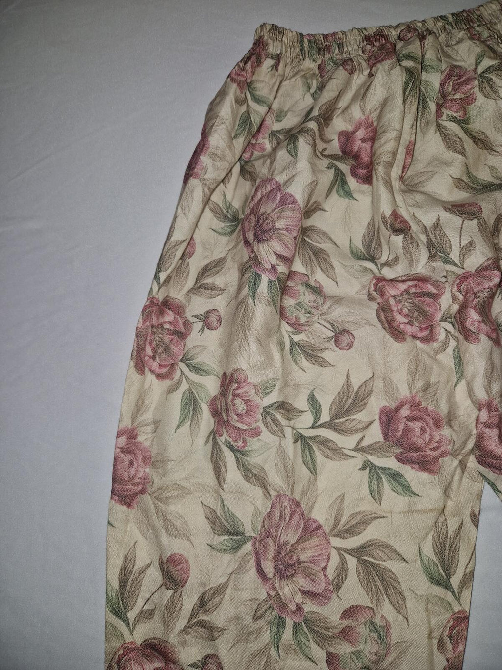 Floral Patterned Lightweight Cotton Trousers