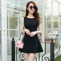 Women Summer Elegant Solid Color Party Short Cocktail Dress