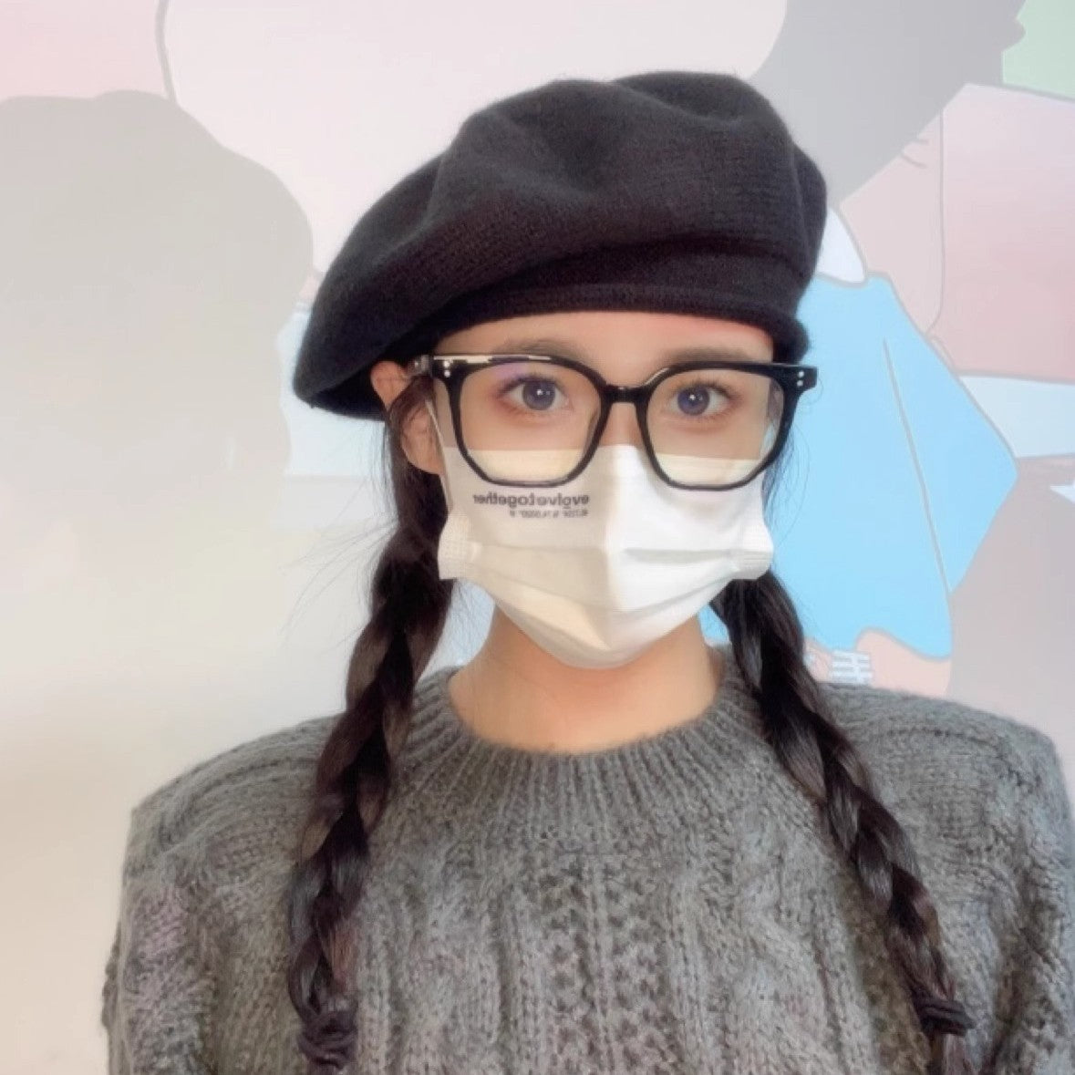 Rolled-Edge Knit Beret Suitable For Large Head Sizes Artist Hat That Accommodates Large Faces